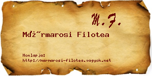 Mármarosi Filotea névjegykártya